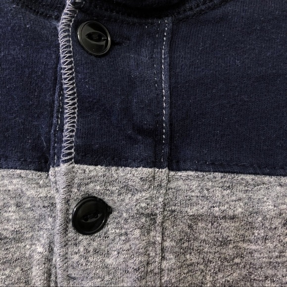 J. Crew Blue/Grey Duo Tone Henley Long Sleeve - Picture 5 of 5